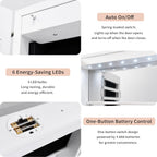 Over the Door Jewelry Organizer, Wall Mounted Jewelry Cabinet, Hanging Mirror with Storage Box, Wall/Door Mounted Full Length Mirror with LED