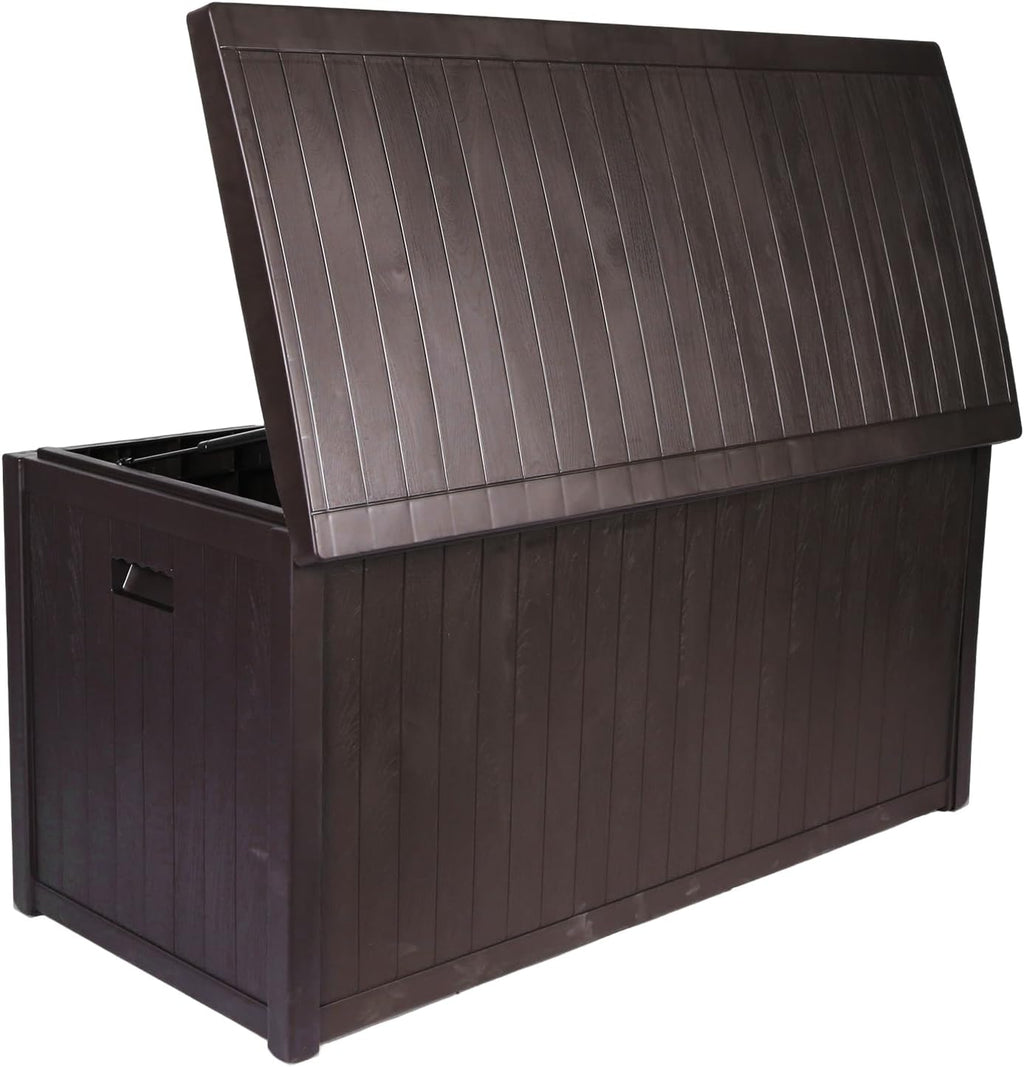 Large Storage Bench Lockable Outside Storage Box Container Waterproof for Furniture Outdoor Cushions Garden Pool Tools