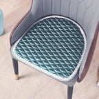 Dining Chair Seat Cover Chair Seat Pads Chair Pads for Dining Seat Cushions Thin Non-Slip U-Shape Set of 4 Dark Green
