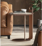 Living Room Sofa Side Table Tea Light Luxury Home Bedroom Saddle Leather Storage Small