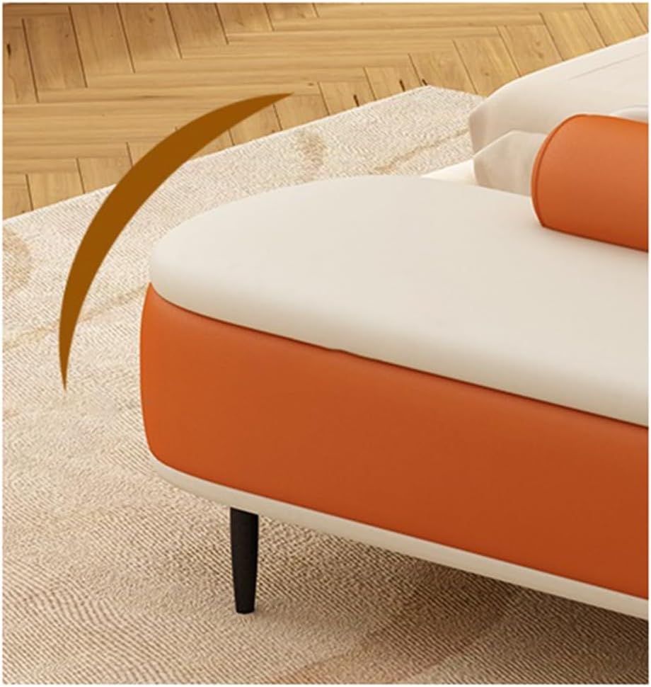 Modern Bedroom Bedside Bench Light Luxury Shoe Entrance Long Entry Cloakroom Sofa Entryway(Coffee,Medium)