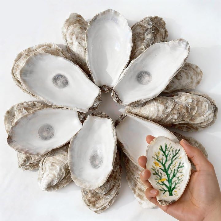 30Pcs 4"-5" Concave Oyster Shells for Crafts Natural Large Oyster Shells for DIY Crafting Christmas Ornaments Decoupage Beach Decor Arts and Bulk Clam Shells Sea Shells for Crafts