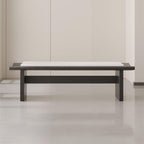 Modern Wooden Long Shoe-Changing Bench for Bedroom Dressing Room Leather Bed end Upholstered Entryway(Large)