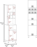 Kitchen Pantry, 2 Doors, 4 Legs, 8 Shelves ﻿