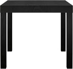 End Table, Small Side Table with Water Resistant Black Oak Finish for Living Room, Bedroom, Office, Minimalist Nightstand, Easy Assembly, Sturdy Square Design, 17.5" H x 20" W x 20" D