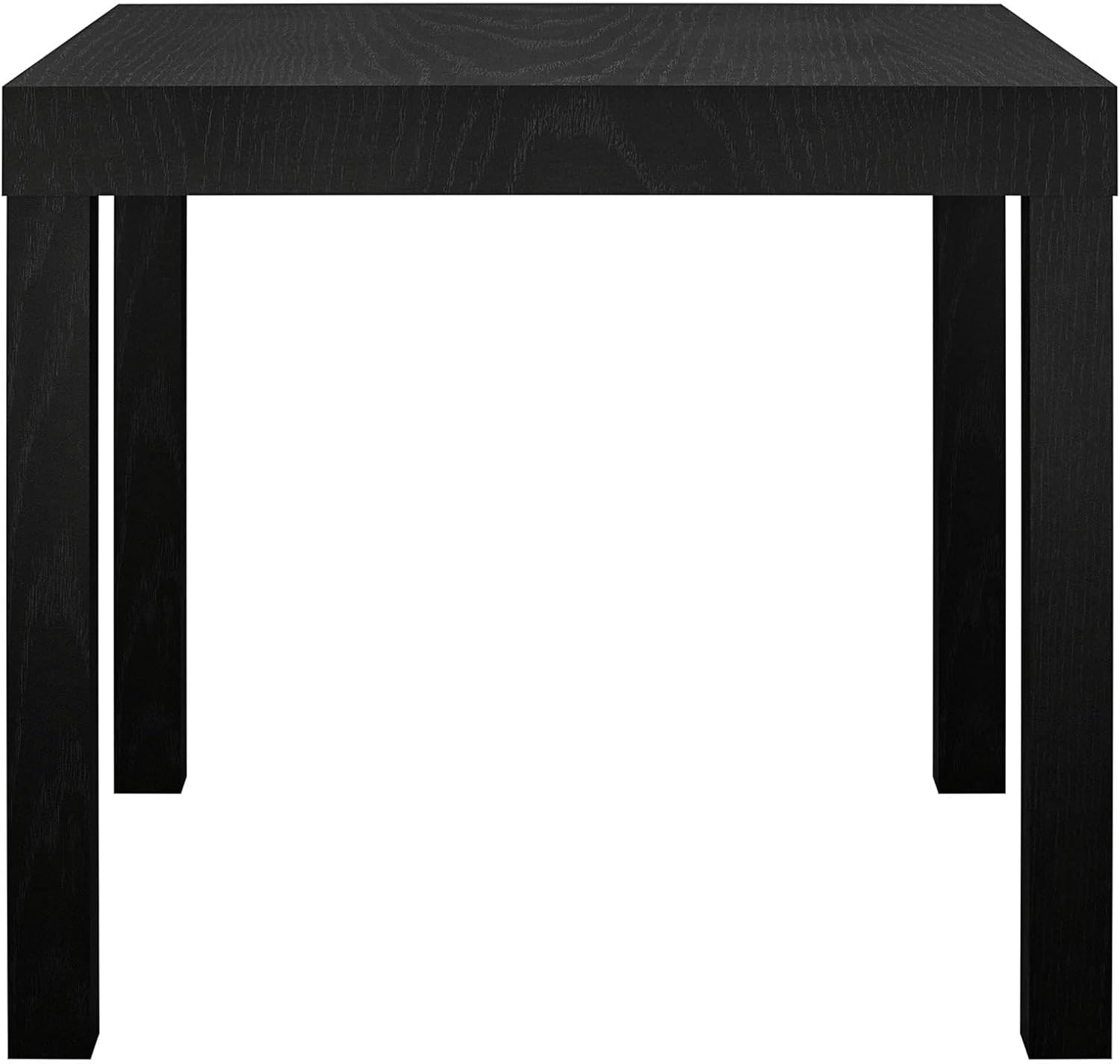 End Table, Small Side Table with Water Resistant Black Oak Finish for Living Room, Bedroom, Office, Minimalist Nightstand, Easy Assembly, Sturdy Square Design, 17.5" H x 20" W x 20" D