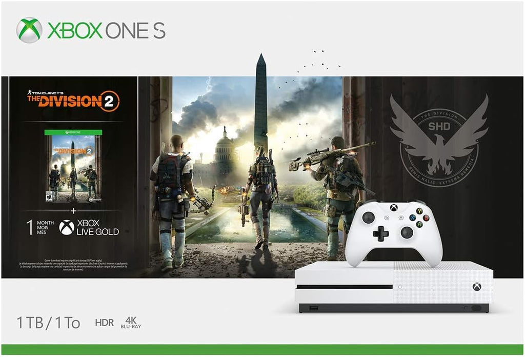 Xbox One S 1TB Console - Tom Clancy's The Division 2 Bundle (Discontinued) (Renewed)
