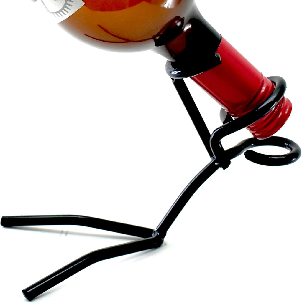 Fun 750ml Wine Bottle Stand, Metal Drinking Stickman Figure, Unique Wine Bottle Holder, Elegant Bottle Display