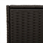 Garden Storage Box with Wheels 74.8 Gal Black Poly Rattan Resin Wicker Outdoor Patio Cushion Container Chest Weather Resistant for Backyard Deck
