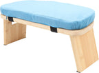 Meditation Bench, Wooden Yoga Stool, Ergonomic Kneeling Chair with Soft Cushion & Carry Bag, Ideal for Home Meditation (Blue)
