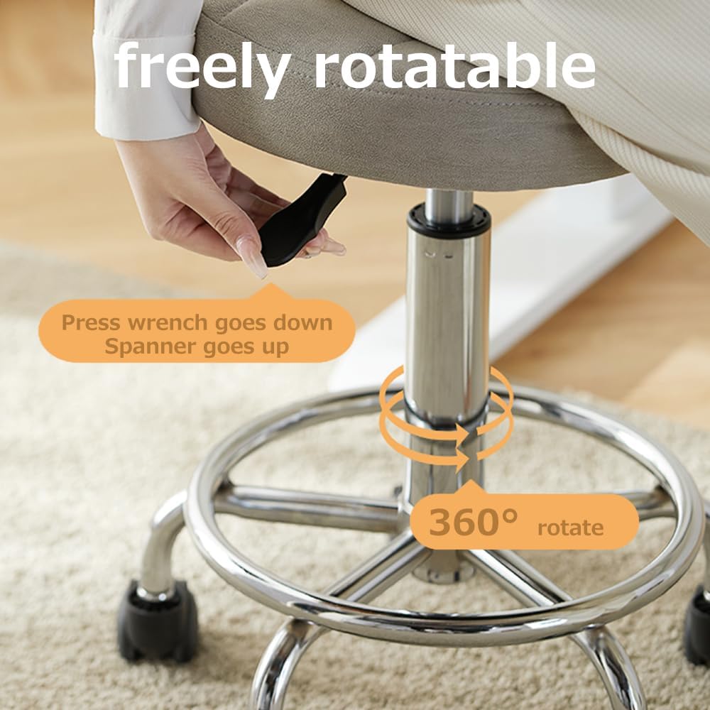 Office Drafting Chair with Back Support and Footrest Multi-Purpose Office Desk Chair, Home Chair Thick Seat Cushion for Home Bar Kitchen Shop
