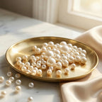 Lifestyle-cat 104pcs Mixed Size Pearls Beads No Holes 8mm, 14mm, 20mm Pearls for Vase Filler, Table Scatter, Wedding, Birthday Party, Home Decoration (Ivory)
