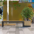 Patio Benches for Outdoors Shopping Mall Leisure Chair Outdoor Flower Pot Seat Combination Square Waiting Gazebo Creative Box Public Stool Garden Benches for Outdoors