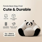 Giant Bean Bag Chair for Adults and Kids, Panda-Shaped beanbag Chair with Soft Plush Fabric, Oversized Boneless Reading, Lounge Chair for Bedroom, Living Room