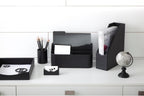Realspace® Faux Leather Desk Valet, Black
