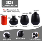 Black Ceramic Vase Set of 3, Minimalist Decor, Home Decorative Vase, Modern Ribbed Vases, Black Vase Set for Kitchen, Bedroom, Office, Living Room, Bathroom, & Shelf Centerpiece Table Decoration