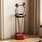 Umbrella Holder for Entryway, Cute Freestanding Metal Umbrella Stand with Removable Drip Tray & Hooks, Modern Decorative Umbrella Storage Rack Organizer for Home, Indoor, Living Room, Office, Hotel