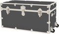 Rhino Trunk & Case Classic XXL Home Storage & College Trunk With Wheels - 36”x18”x18”, Seats 1500+ lbs, Soft-Close Lid. USA Made Secure Dorm Furniture, Organization, Steamer Style Blanket Chest