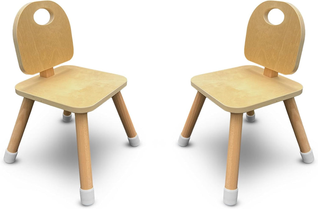 7 Days of Play Set of 2 Wooden Kids Chairs for Home, Classroom, Preschool, Daycare, Playrooms (Ages 2+)