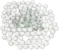 2 lb Clear Glass Beads for Vases, Glass Pebbles, Clear Flat Glass Marbles for Vase Filler Flower Candle Crafts and Wedding Decoration