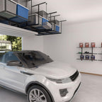 FLEXIMOUNTS 2 Pack 4x6 Overhead Garage Storage Adjustable Ceiling Rack 72" Length x 48" Width x 40" Height, 450lbs Weight Capacity, Black, Classic Series