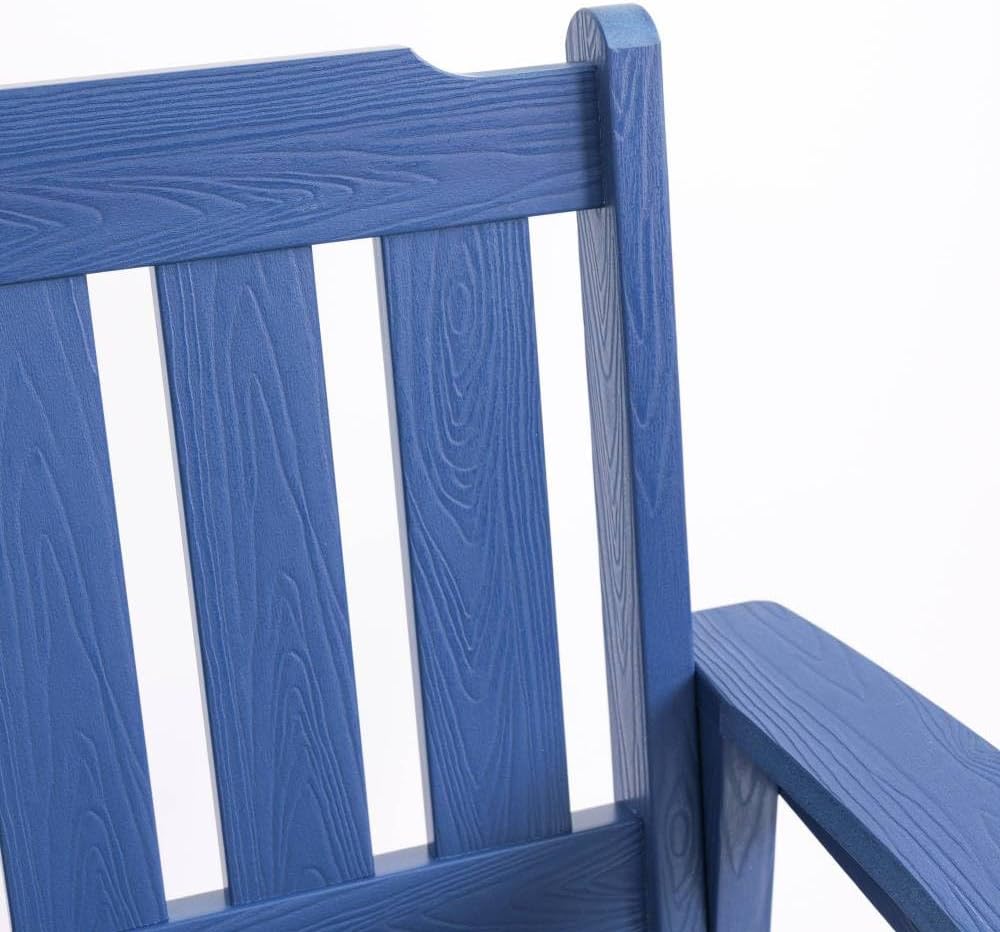 Minimalist Bench for Indoor and Outdoor Use with Durable Dark Blue Finish