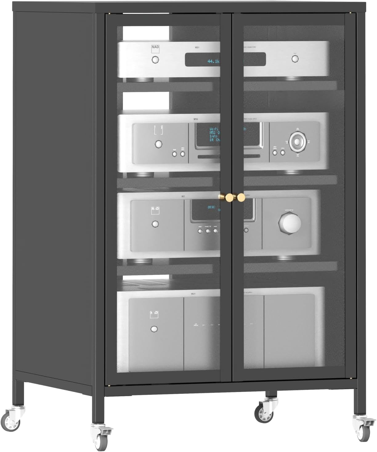 White Kitchen Pantry Cabinet, Freestanding Storage Cabinet with 5 Adjustable Shelves & Glass Doors, Magnetic Closure, for Small Kitchen Pantry Living Room Bathroom, 27.6x13.8x72 Inches