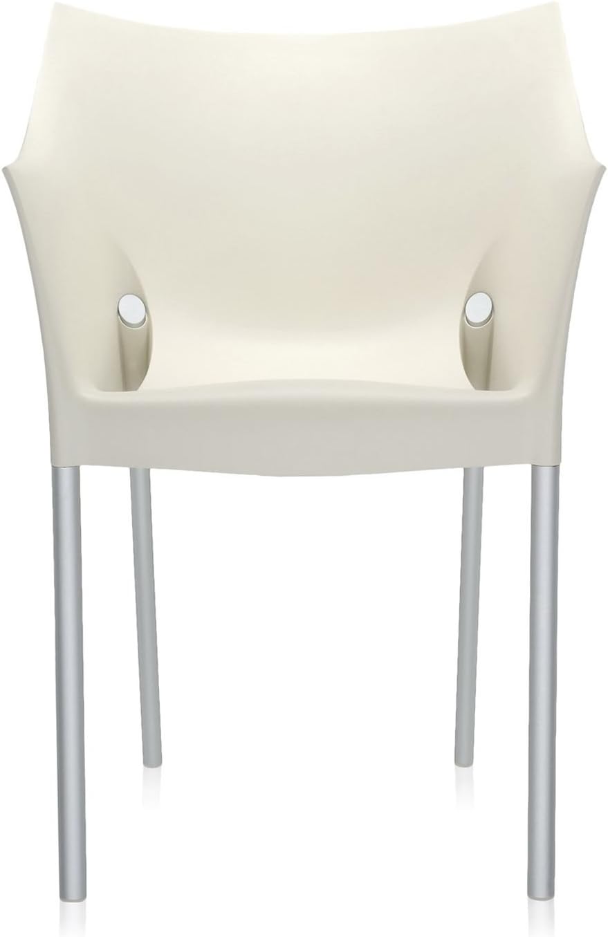 Kartell Dr. NO Chair by Philippe Starck, Pack of 2, Matte Wax White
