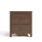 Storkcraft Casablanca 2 Drawer Nightstand, Hazelnut | GREENGUARD Gold Certified, Storage for Kids Bedroom, Premium Wood Nightstand with Iconic Wave Detailing and Rounded Posts