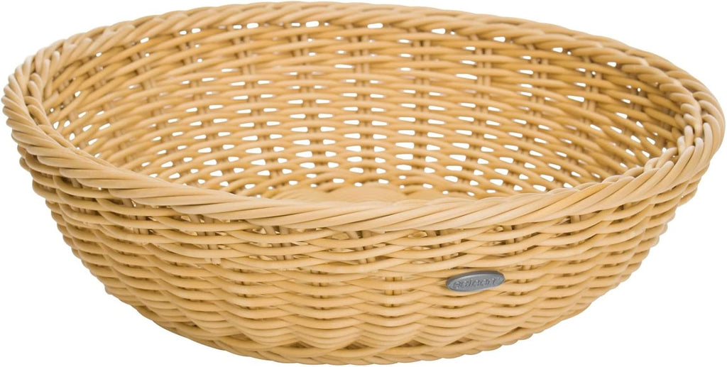 Westmark Saleen Multi-Purpose Basket, Suitable for Hotel and Catering, Round, Diameter Approx. 23 cm, Height: Approx. 9 cm, Synthetic Fibre, Edition, Light Beige, 02051930101