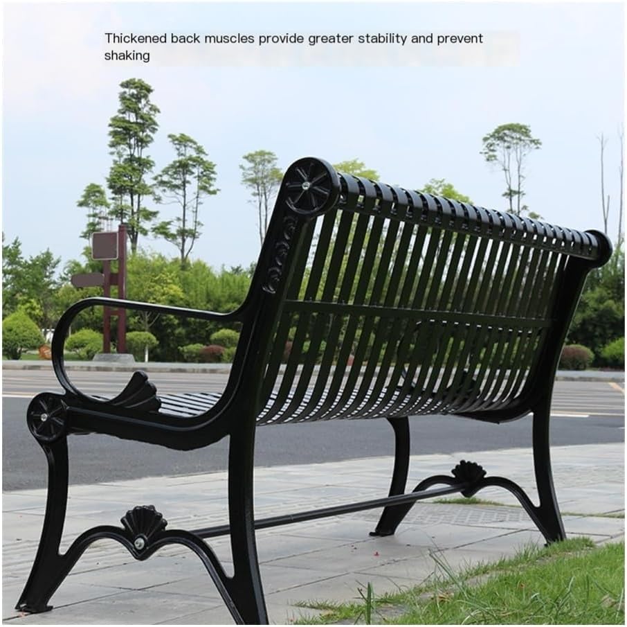 Outdoor Bench, Iron Park Bench, 2-Person Outdoor Patio Seat, Garden Bench Garden Bench(150cm)