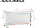 Scurrty Antique Style Storage Bench for End of Bed,Heavy Duty Long Ottoman Bench, Lift Top Storage Chest, Bench for Bedroom, Living Room Entryway (White)
