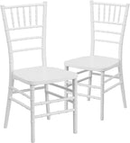 Flash Furniture 2 Pack HERCULES PREMIUM Series Silver Resin Stacking Chiavari Chair