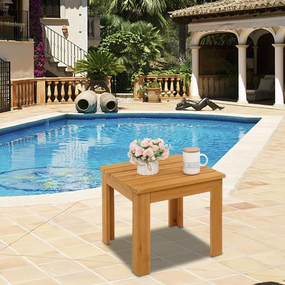 Wood Side Table,Square End Table,Bedside Table,Nightstand,Patio Coffee Tables,Bistro Tables for Living Room,Bedroom,Bathroom,Office and Small Spaces