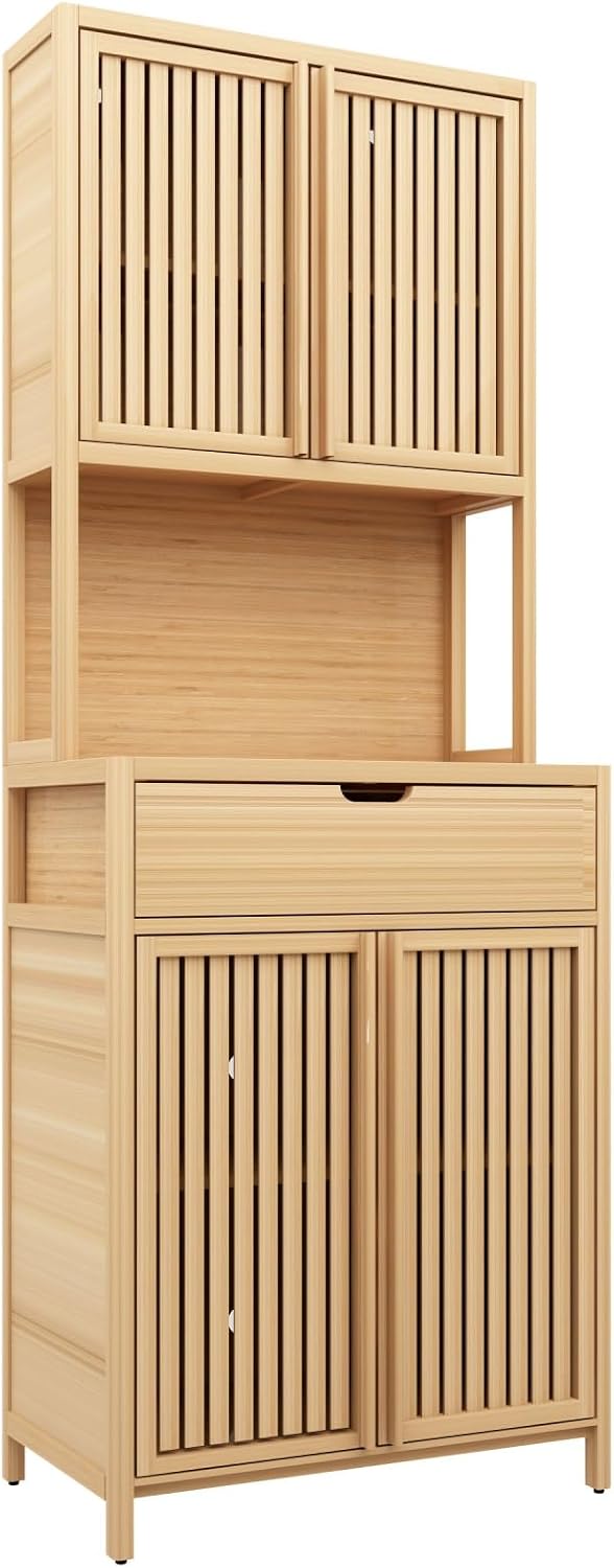 Freestanding Pantry Dideboard, Tall Bookcase Locker, Storage Cabinet for Main Living Spaces,for Kitchen Home