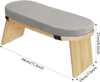 Meditation Bench with Cushion, Foldable Yoga Meditation Stool, Portable Kneeling Stool Prayer Bench, Yoga Bench Squat Seat, Gray