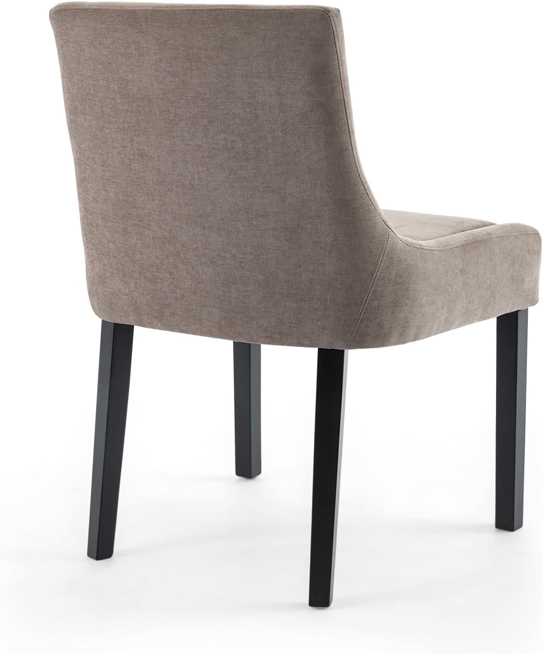 Dining Chairs Set of 4 – Extra Wide & Padded Fabric Dining Chairs with Solid Wood Legs, High-Density Foam Cushion, Mid-Back Modern Kitchen Chairs for Comfortable Everyday Use