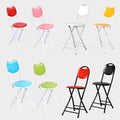 Folding Chairs 1 Pack - red Office Desk Guest Chair,Medium Hole Design with high backrest,Metal Frame Stacking Stools for Party(White)