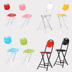 Folding Chairs 1 Pack - red Office Desk Guest Chair,Medium Hole Design with high backrest,Metal Frame Stacking Stools for Party(White)