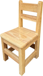 Kids Wooden Chair Decorative Comfortable Ladderback Sturdy Multifunctional Foot Stool Ottoman Fully Assembled Suitable Girls, M