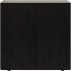 Rophefx Fluted Sideboard Cabinet, 94.5" Buffet Cabinet with Storage, Credenza Storage Cabinets with Adjustable Shelf, Wood Entryway Cabinets with Pop-up Doors for Living Room, Entryway, Hallway, Black