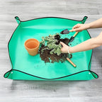 PE Plant Regeneration Mat Waterproof Portable Transplanting Mat with Snap Corners for Indoor Succulent Potting, Garden Use, 50 * 50cm
