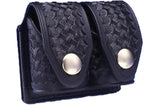 HKS 203L-BW Double Speedloader Case (Black) (Large) (Basketweave)
