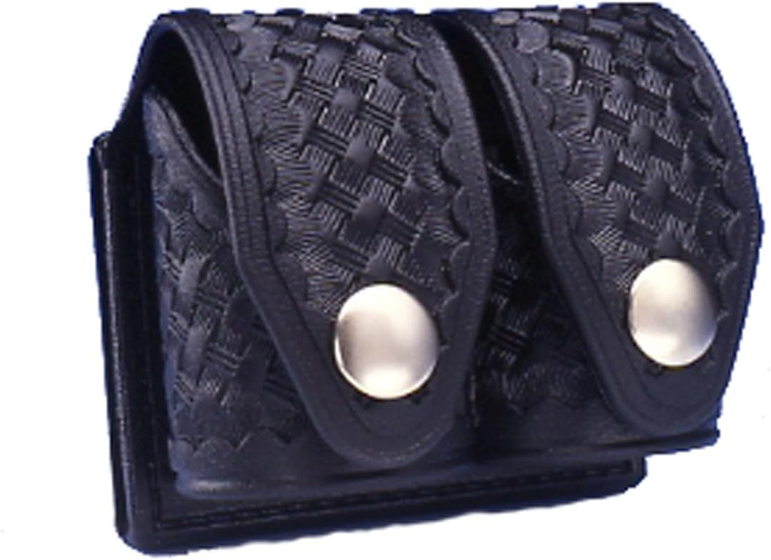 HKS 203L-BW Double Speedloader Case (Black) (Large) (Basketweave)