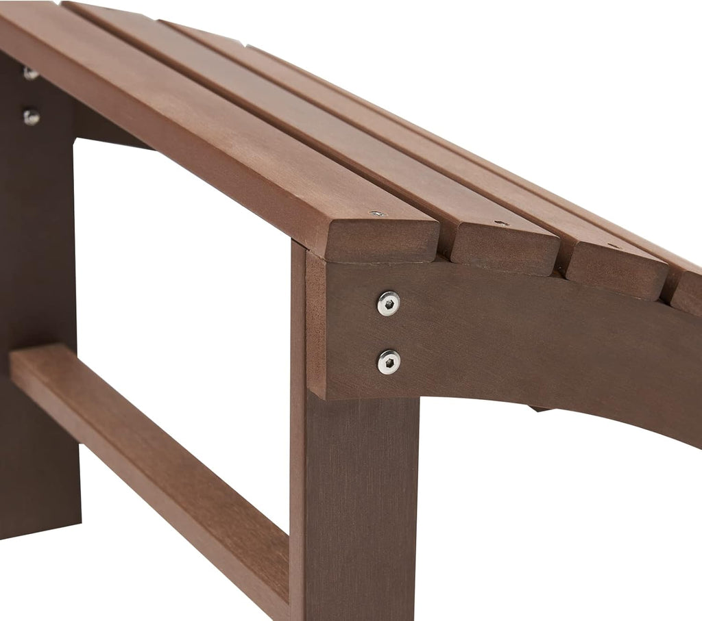 Psilvam Adirondack Ottoman, Adirondack Footstool for Adirondack Chair Weather Resistant Foot Rest for Outdoor Porch, Yard, Garden（Brown）