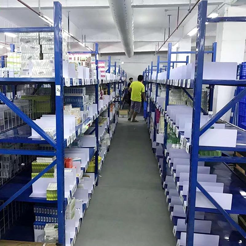 20 Pcs 30 * 12CM 1MM Separator Shelf Dividers Warehouse Shelf Isolation Board PVC Shelf Label for Supermarket Clothing Cabinet Storehouse Shelf, White