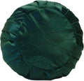 Zen Zafu Sitting or Meditation Cushion with Silk Brocade Cover (Green)