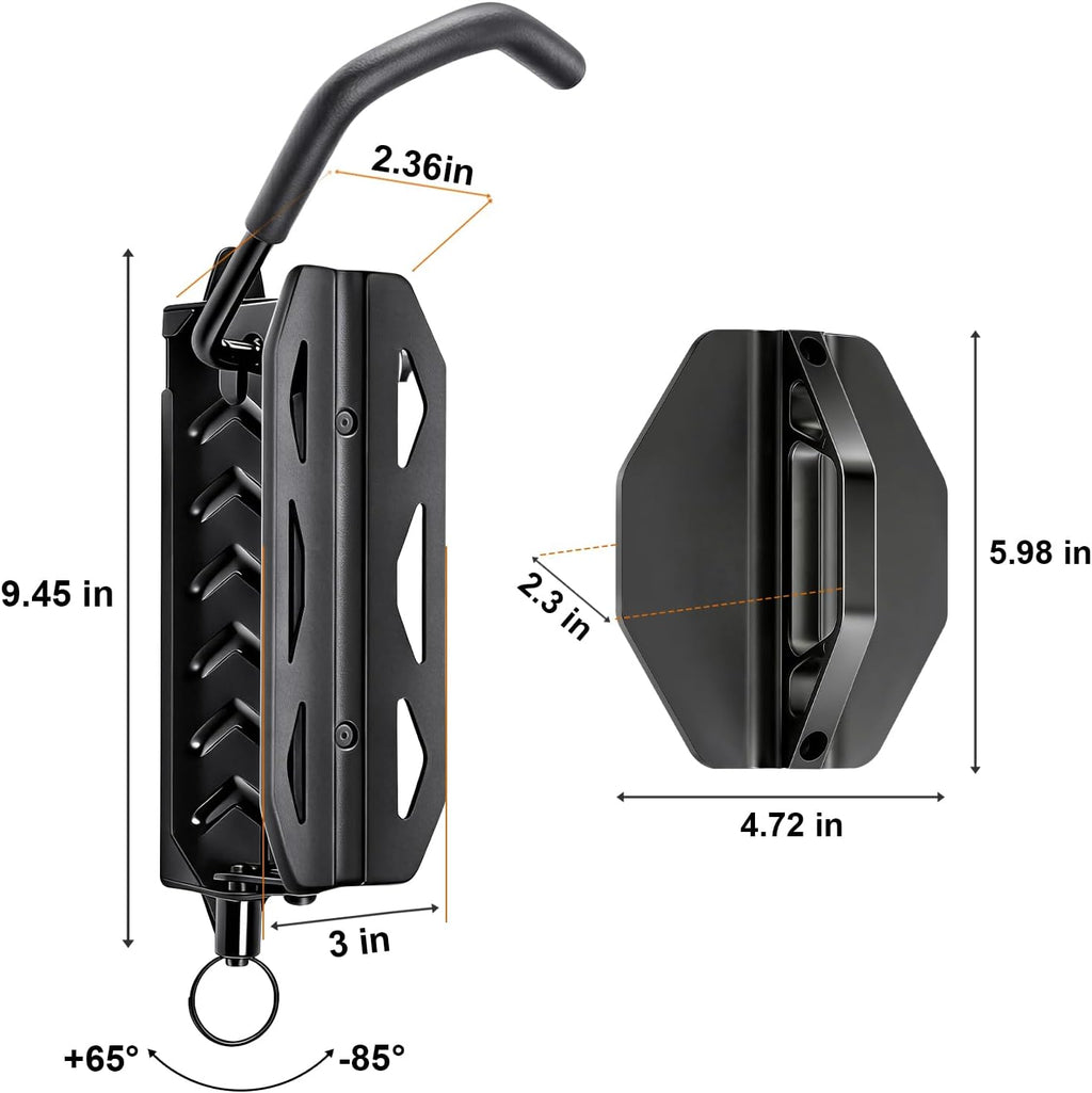 QAQ Swivel Bike Wall Mount, Vertical Bike Rack Garage Holds Up To 66lbs, Bike Hooks For Garage Space-Saving, Easy To Install -1 PACK