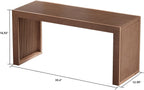 Bamboo Dining Bench, 35 inch Farmhouse Decor Indoor Kitchen Table Bench, Entryway Shoe Rack Bench, Outdoor Bench, Solid Bamboo Benches for Living Room, Hallway, Bedroom, Bathroom (Walnut, Long)