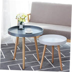 Totority Modern Mini Round Household Sofa Side Table White Small Nordic Style Round Accent Table for Living Room and Bedroom